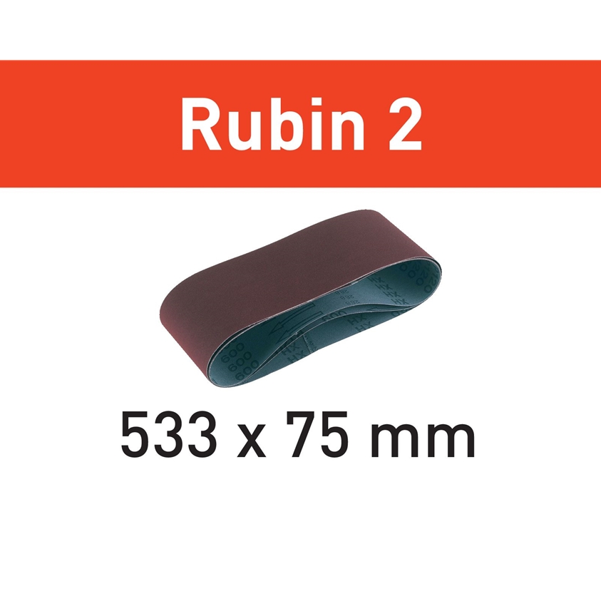 Schleifband Rubin 2 L533x75 P60 RU/10