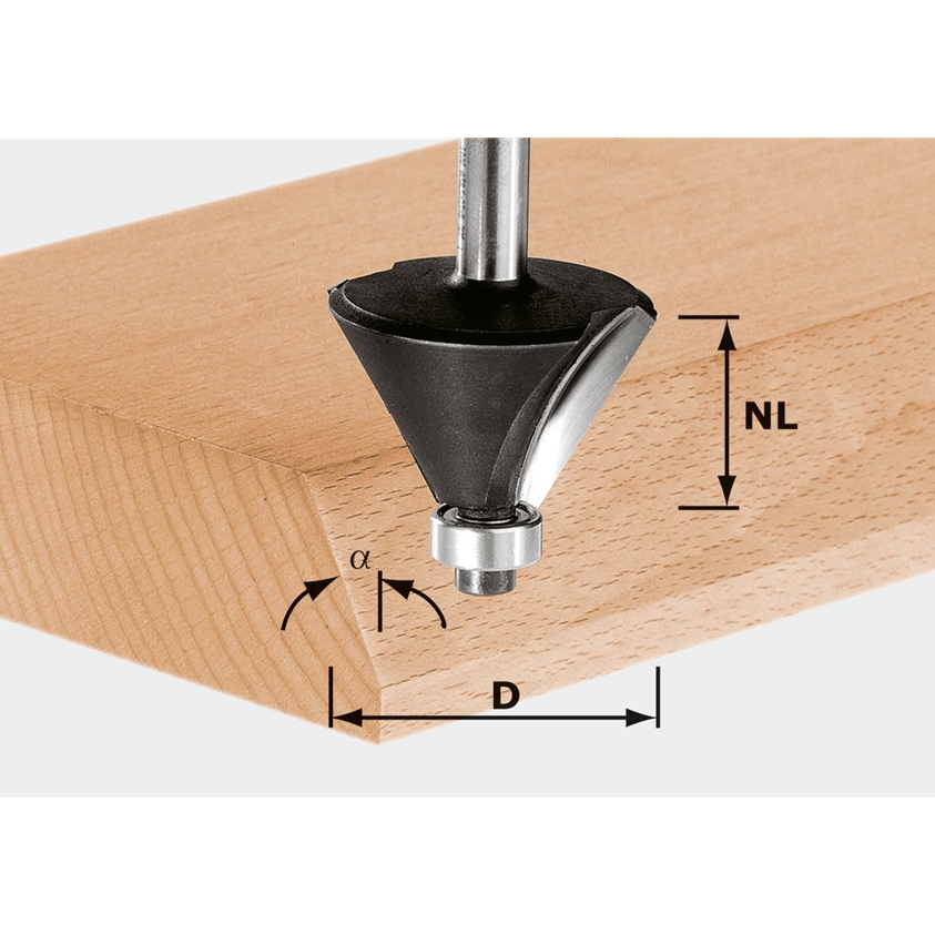 Fasefräser HW S8 D36/45°