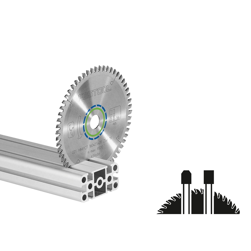 Lame de scie circulaire ALUMINIUM/PLASTICS HW 190x2,6 FF TF58