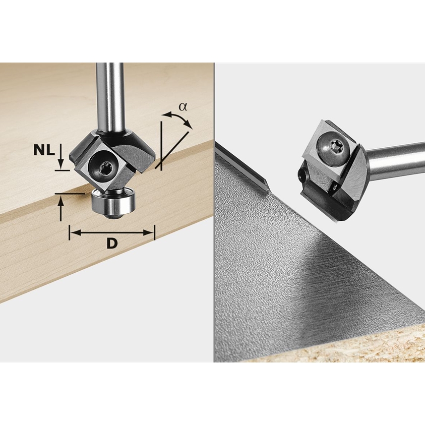 Fasefräser-Wendeplatten S8 HW 45° D27 12x12 KL