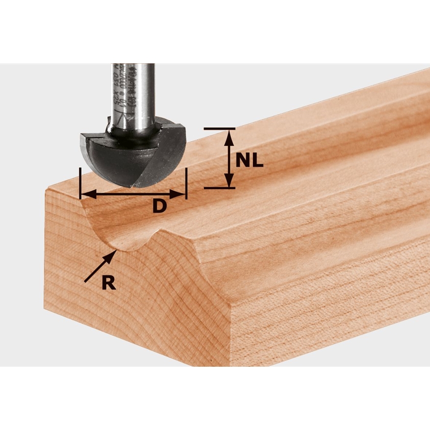 Hohlkehlfräser HW S8 R9,7