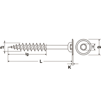 Vis de ferrure avec embase PROFIX