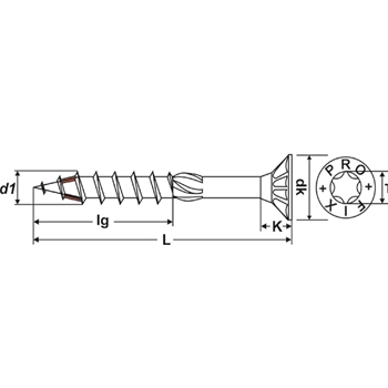 Selbstbohrende Holzbauschrauben PRO-CUT® Inox A2