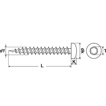 Spanplattenschrauben PROFIX Pan-Head A2