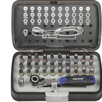 Display mit 12 Color-Bit-Boxen mit Knarre 1/4"