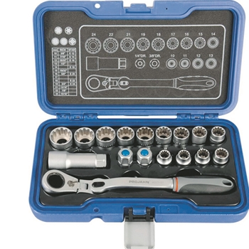 Durchschraubknarren-Satz GearTech, 17-teilig