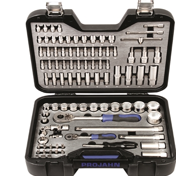 Mallette à douilles industrielle 1/2"+1/4" 91 pcs