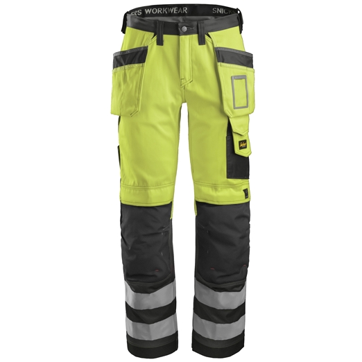 3233 High-Vis-Arbeitshose mit Holstertaschen, Warnschutzklasse 2