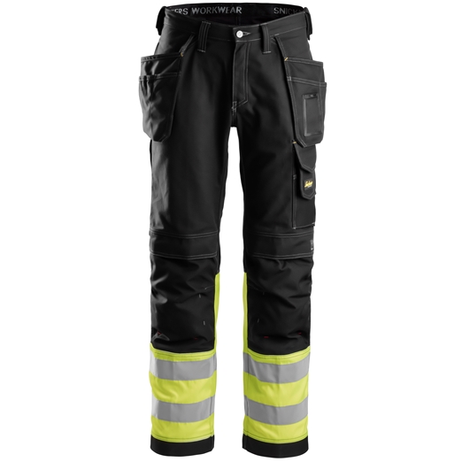 3235 High-Vis-Arbeitshose aus Baumwolle mit Holstertaschen, Warnschutzklasse 1