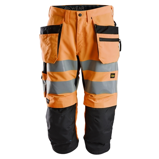 6134 LiteWork, High-Vis Piratenhose+ Holstertaschen, Klasse 2