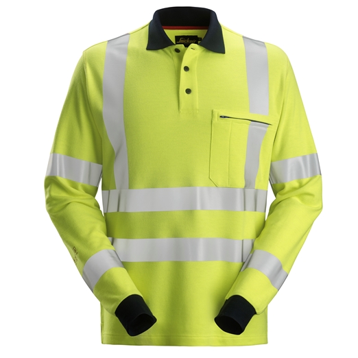 2661 ProtecWork, Polo de soudeur à manches longues, haute visibilité, Classe 3