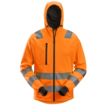 8039 Sweat à capuche zippé, haute visibilité, Classe 2/3