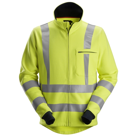 2864 ProtecWork, Sweat-shirt à fermeture à glissière pleine longueur, haute visibilité, Classe 3