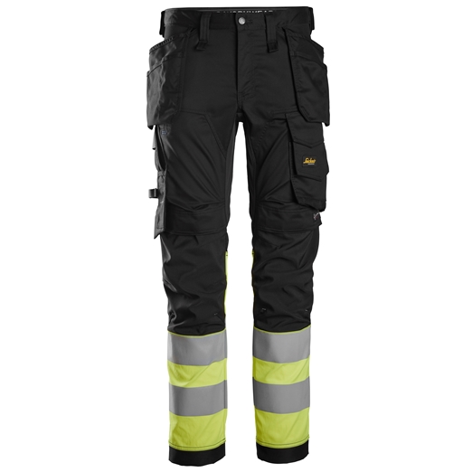 6234 High-VIS, Stretchhose mit Holstertaschen, Warnschutzklasse 1