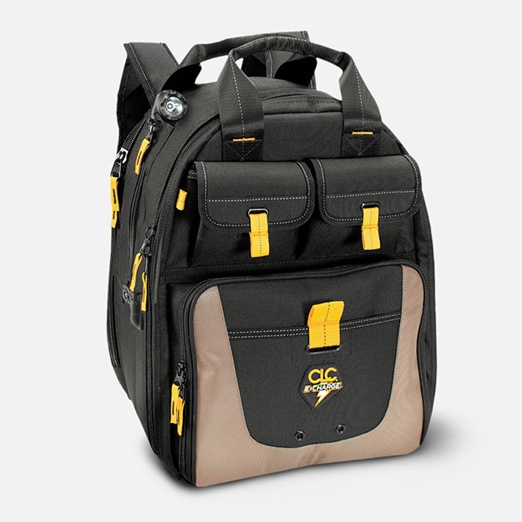 Sac à dos pour outils, avec éclairage LED et E-Charge USB