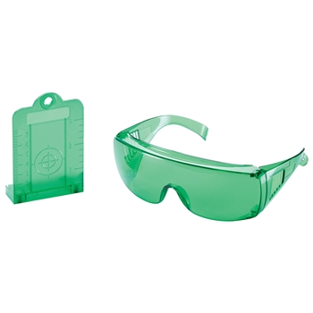 Laser Zieltafel und Sichtbrille, grün
