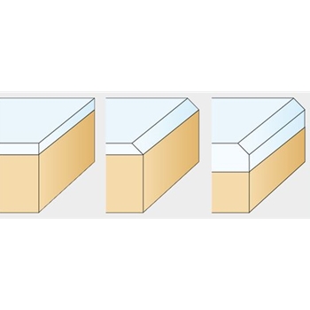 Fraise à chanfreiner/affleurer HW S8 D24/0° +45°