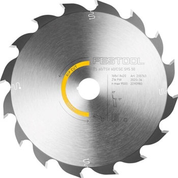 Kreissägeblatt WOOD RIP CUT HW 168x1,8x20 PW16