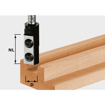 Fraise à rainurer avec plaquettes réversibles HW S8 D12/30 WP Z1