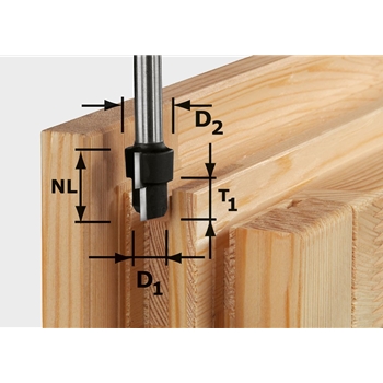 Fraise à profiler HW D16,3/12,3/9,3 S12