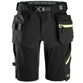 6140 FlexiWork, Short en tissu extensible Softshell avec poches holster