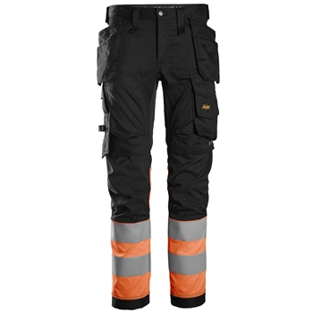 6234 High-VIS, Stretchhose mit Holstertaschen, Warnschutzklasse 1