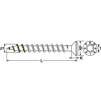 Vis p.pann.aggl. PRO-PLUS T-Drive fraisée bombée