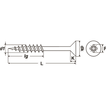 Vis p.pann.aggl. PROFIX Pozidriv part. filetée