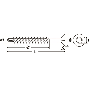 Drillspan-Bohrschrauben PROFIX Kopf weiss