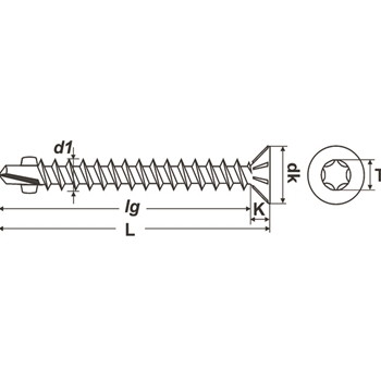 Flügelbohrschrauben DIN 7504O PROFIX