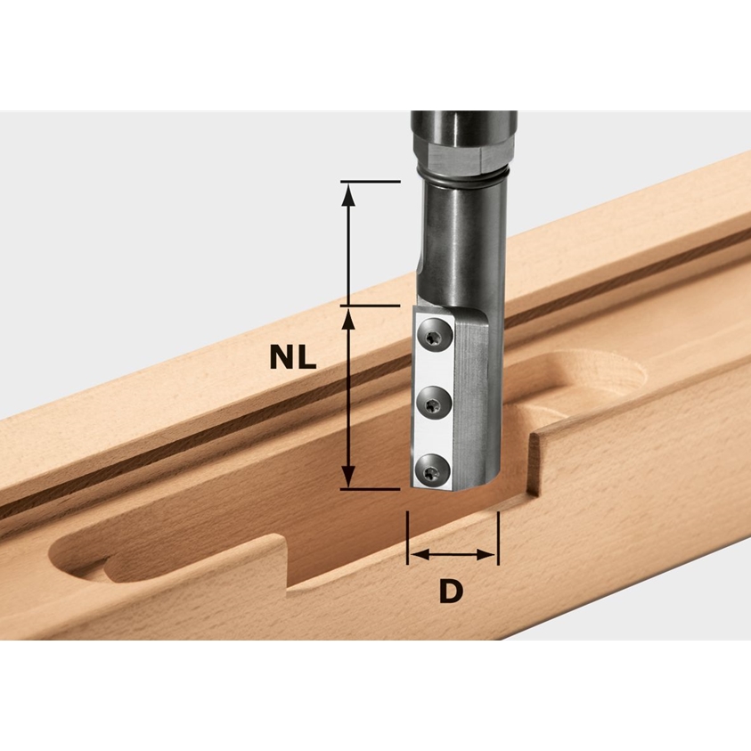 Wendeplatten-Nutfräser HW einschneidig mit Grundschneide