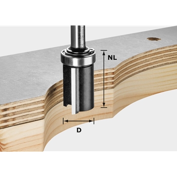 Bündigfräser HW S8 D19/NL25