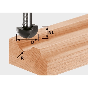 Hohlkehlfräser HW S8 R12,7