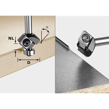 Fasefräser-Wendeplatten S8 HW 45° D27 12x12 KL