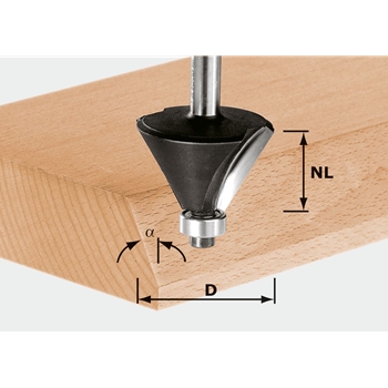 Fasefräser HW S8 D36/45°