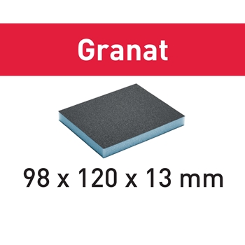 Schleifschwamm Granat 98x120x13 800 GR/6